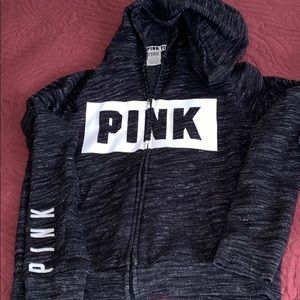Pink zip up hoodie